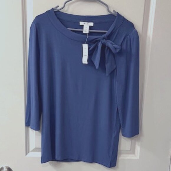 White House Black Market Tops - NWT WHBM Tie Neck Top Sz. Med White House Black Market